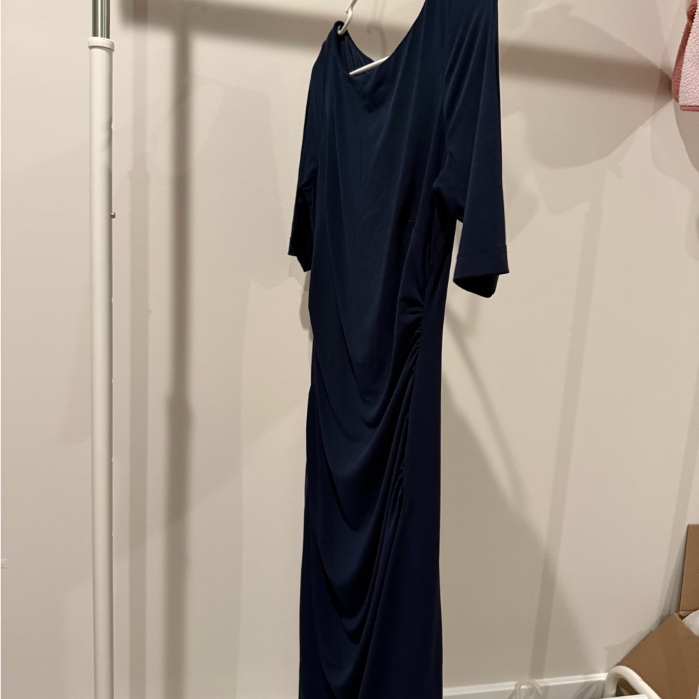 Midnight Blue Long Sleeve Dress - Picture 2 of 4